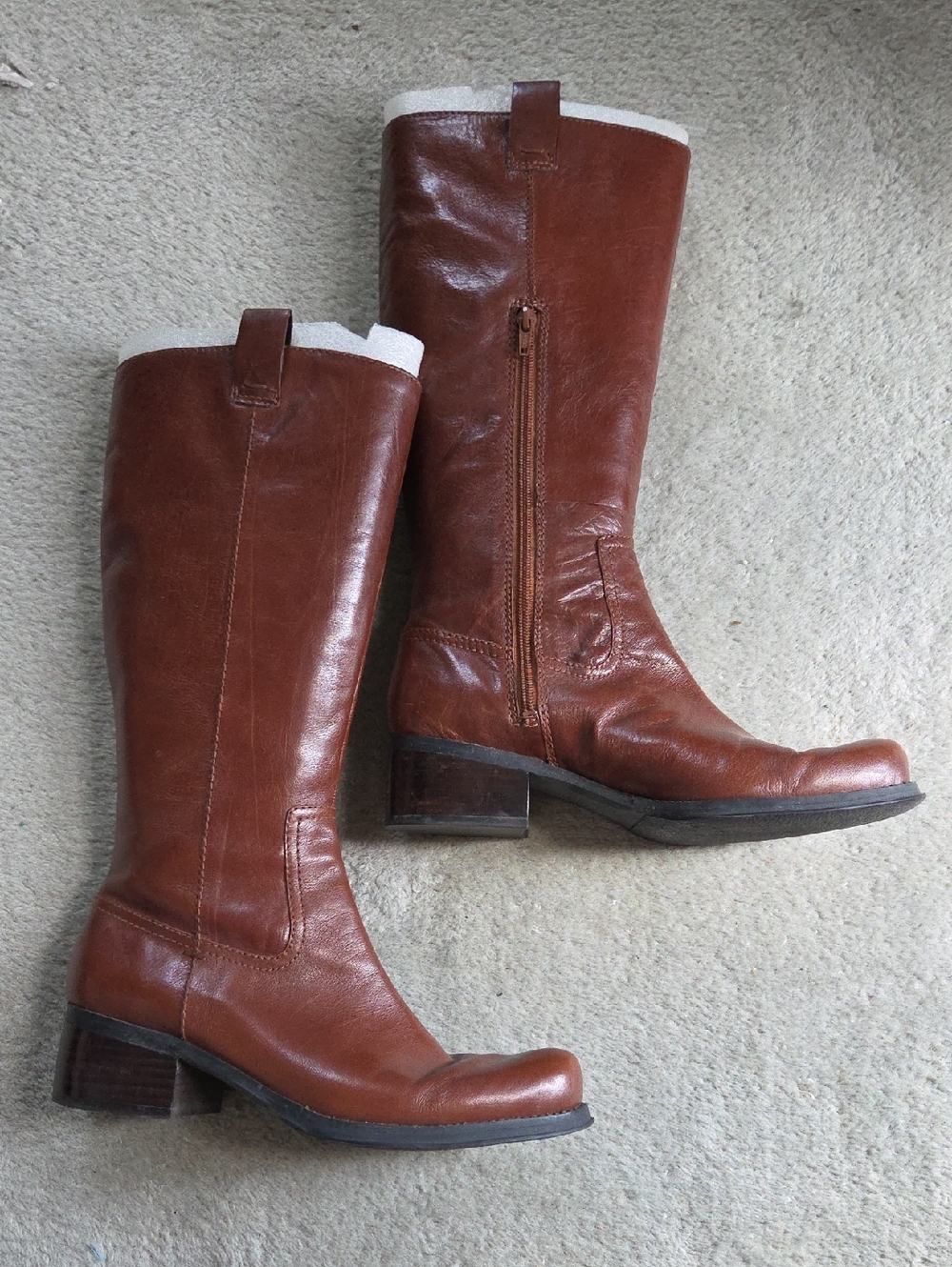 Nine West Brown Leather Riding Boot